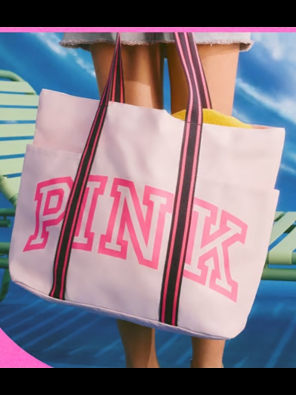 (NWT)Victoria's Secret PINK canvas tote bag
